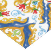 Majolica, Siciliaanse stijl, Long Table Runner Tafelkleed (Gekanteld)