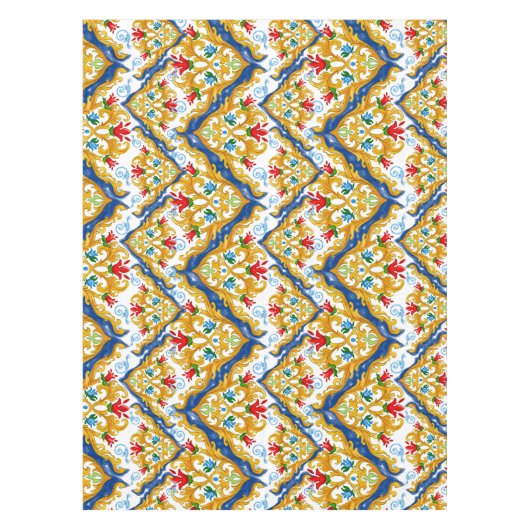 Majolica, Siciliaanse stijl, Long Table Runner Tafelkleed (Voorkant)