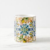 Majolica, Siciliaanse tegels, citroencitrusvruchte Koffiemok (Center)