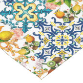 Majolica, Siciliaanse tegels, citroencitrusvruchte Korte Tafelloper (Hoek)