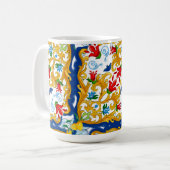 Majolica, Sicilian style, lemons Koffiemok (Voorkant links)