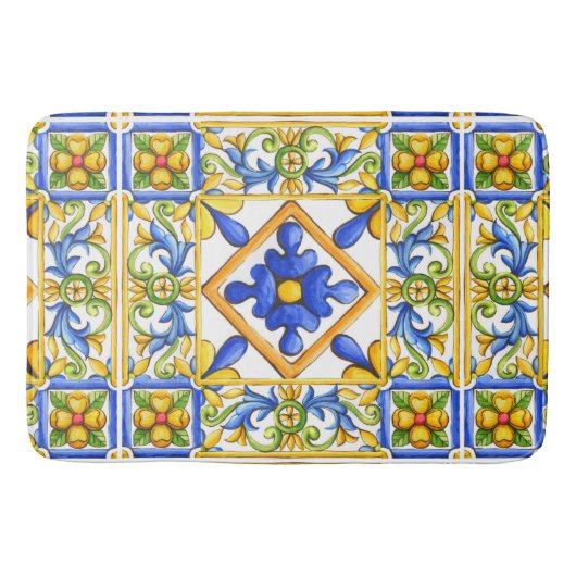 Majolica, Spaanse tegel, middellandse zee Badmat (Voorkant)