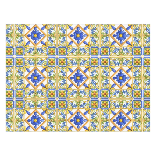 Majolica, Spaanse tegel, middellandse zee Tafelkleed (Voorkant (Horizontaal))