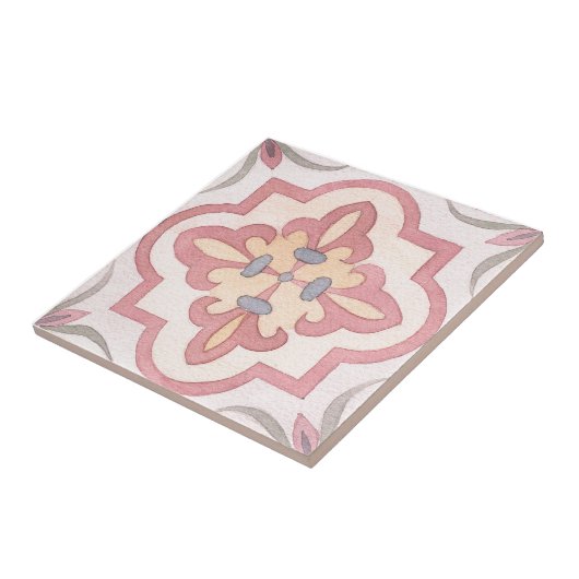 Majolica-Waterverf Tegeltje (Zijkant)