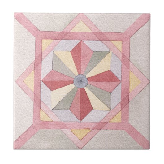 Majolica-Waterverf Tegeltje (Voorkant)