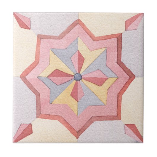 Majolica-Waterverf Tegeltje (Voorkant)