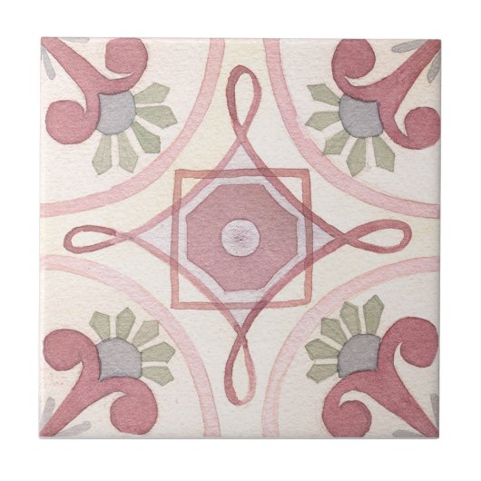 Majolica-Waterverf Tegeltje (Voorkant)