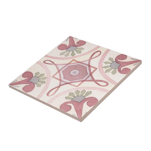 Majolica-Waterverf Tegeltje (Zijkant)