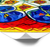 Majolica Wereldkaart Poster (Hoek)