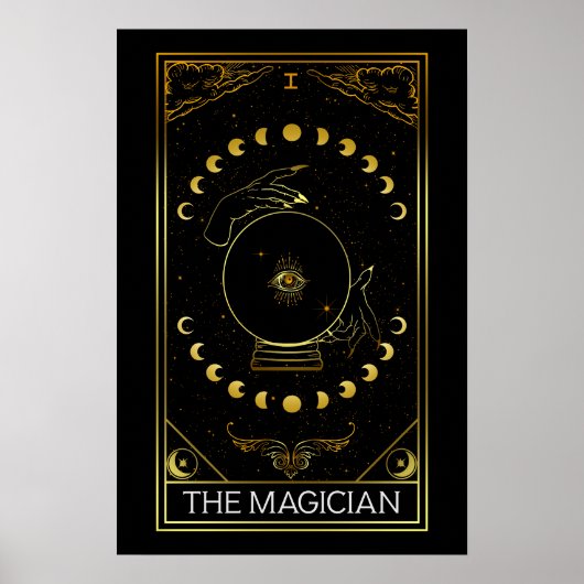 Majoor Arcana de Magiciër Tarot Kaart Poster (Voorkant)