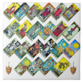 Majoor Arcana Tarot Collage Tegeltje (Voorkant)