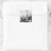 Majoor Bagstock is blij Vierkante Sticker (Tas)