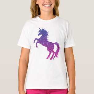 Majoor Galaxy Unicorn Art Girl's White T-Shirt