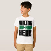 Majoor Hip Hop Head Green T-shirt (Voorkant volledig)