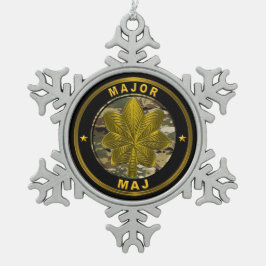 MAJOOR MAJ TIN SNEEUWVLOK ORNAMENT