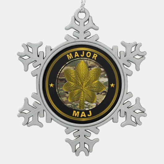 MAJOOR MAJ TIN SNEEUWVLOK ORNAMENT (Voorkant)