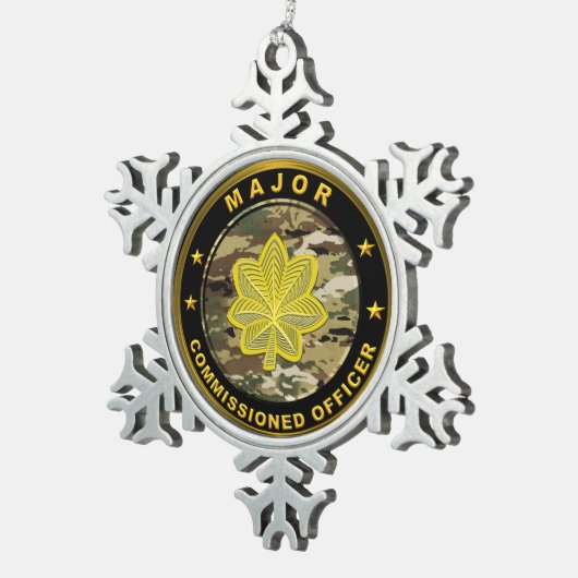 Majoor Tin Sneeuwvlok Ornament (Rechts)