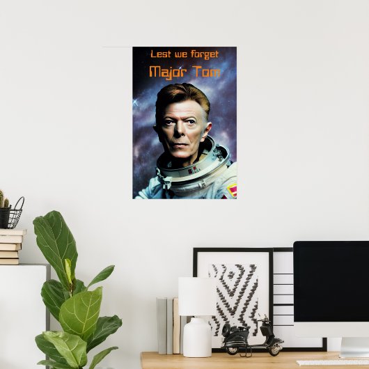 Majoor Tom Bowie Starman Poster (Thuiskantoor)