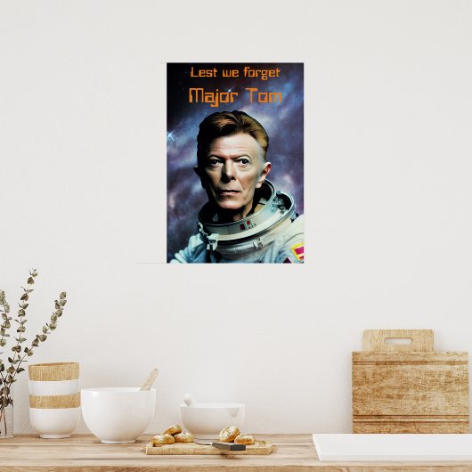 Majoor Tom Bowie Starman Poster (Keuken)