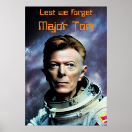 Majoor Tom Bowie Starman Poster