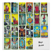 Major Arcana Kaart Chart Tarot Poster (Voorkant)