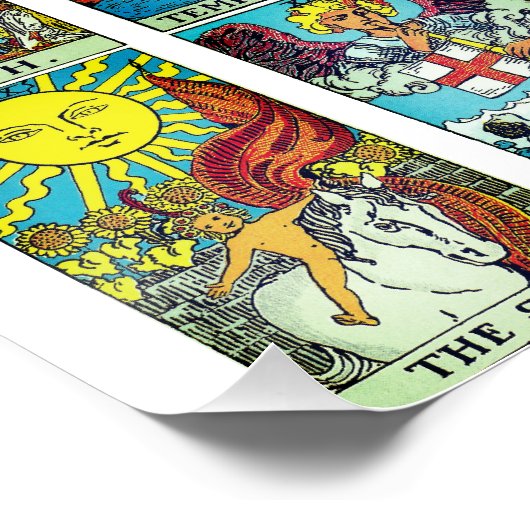Major Arcana Kaart Chart Tarot Poster (Hoek)