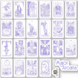 Major Arcana Sticker Sheet in Pastel Gothic Paarse