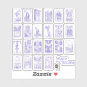 Major Arcana Sticker Sheet in Pastel Gothic Paarse (Vel)