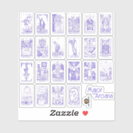 Major Arcana Sticker Sheet in Pastel Gothic Paarse