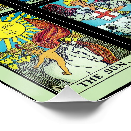 Major Arcana Tarot Kaarten Poster (Hoek)