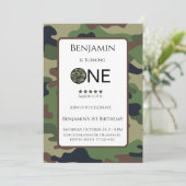 Major Cutie Birthday Invitation Kids Birthday Card Kaart (Staand voorkant)