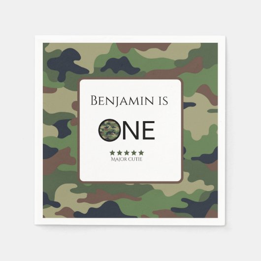 Major Cutie Paper Napkin Kids Birthday Servet (Voorkant)