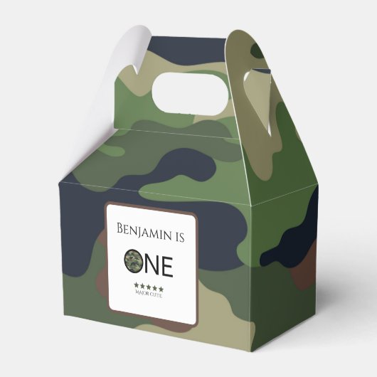 Major Cutie Party Favor Box Kids First Birthday Bedankdoosjes (Voorkant Zijde)