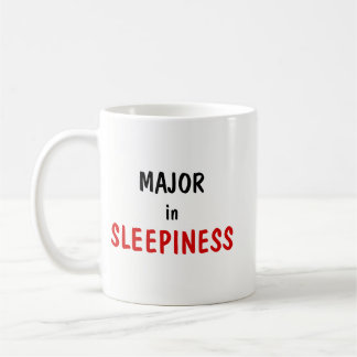 Major in Sleepiness Master in Coffee – Coffee Joke Koffiemok