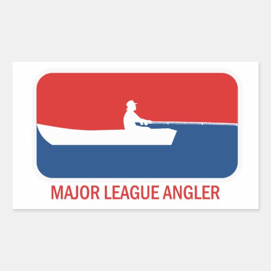 Major League Angler Rechthoekige Sticker (Voorkant)