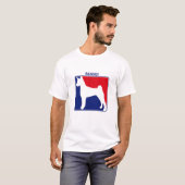Major League Basenji t-shirt (Voorkant volledig)