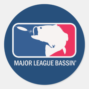 Major League Bassin Largemouth Bass Angler Ronde Sticker