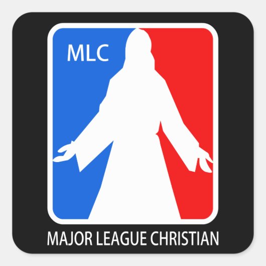 Major League Christelijk - MLC Vierkante Sticker (Voorkant)