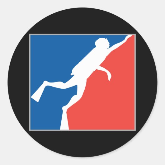 Major League Diver Ronde Sticker (Voorkant)