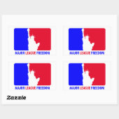 Major League Freedom Rechthoekige Sticker (Vel)