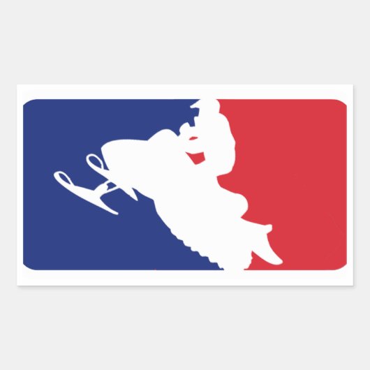 Major League Snowmobiler Rechthoekige Sticker (Voorkant)