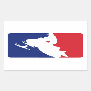 Major League Snowmobiler Rechthoekige Sticker