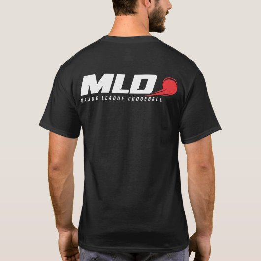 Major League trefbal (MLD) Basic donker T-shirt (Achterkant)
