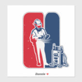 Major League Welder Sticker – Iconische lastribu (Vel)