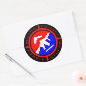 Major League Zombie Killer - wapens Ronde Sticker (Envelop)