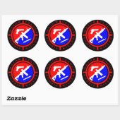 Major League Zombie Killer - wapens Ronde Sticker (Vel)
