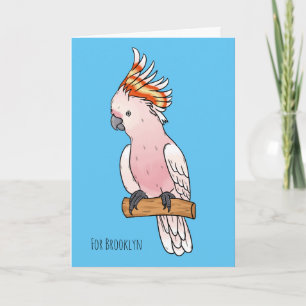 Major mitchell cockatoo bird cartoon illustratie kaart