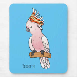 Major mitchell cockatoo bird cartoon illustratie muismat