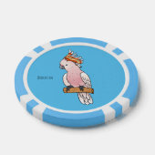 Major mitchell cockatoo bird cartoon illustratie poker chips (Enkel)