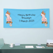 Major mitchell cockatoo bird cartoon illustratie spandoek (Beurs)